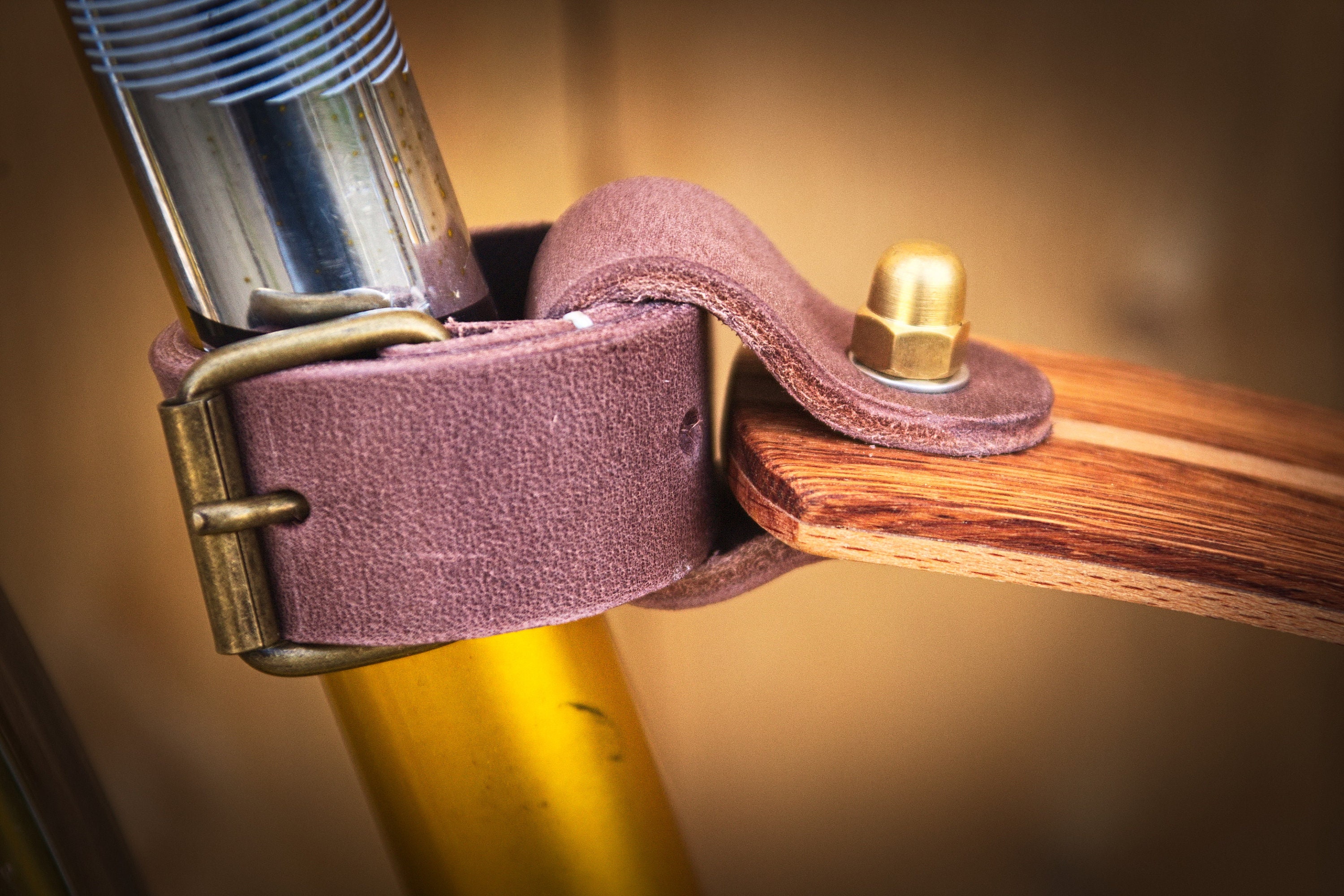 Bike Carrying Handle. Fullgrain Vegtanned Leather and Wood Etsy