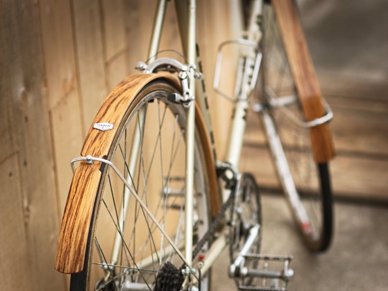 Bicycle Wooden Fender Varnished Finish. Aluminium Screws and Etsy