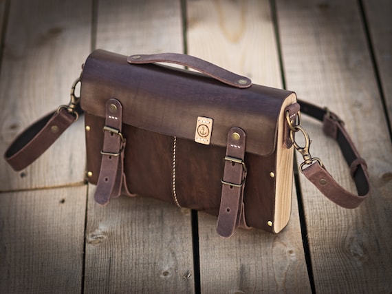 sac cuir et bois