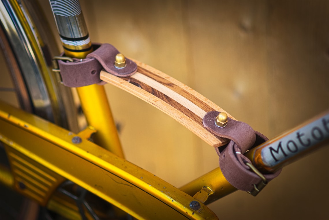 Vélo vélo poignée de transport bande sangle ceinture vélo pliant vélo guidon bande Vintage cuir