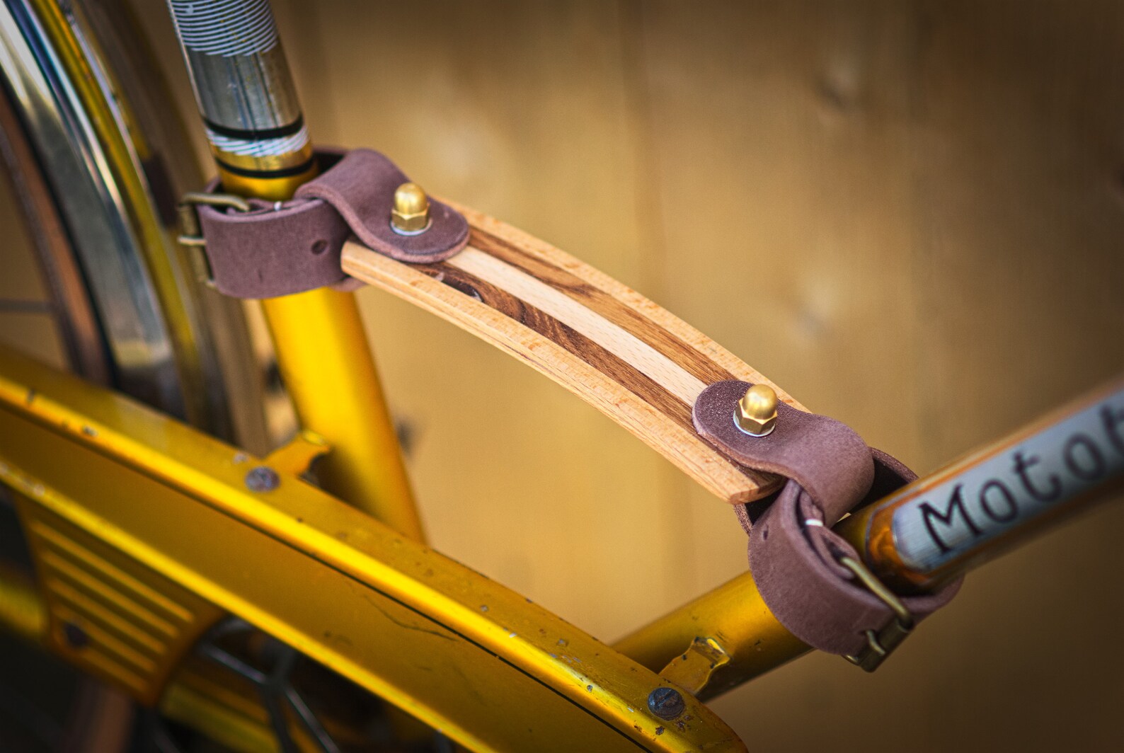 Bike Carrying Handle. Fullgrain Vegtanned Leather and Wood Etsy