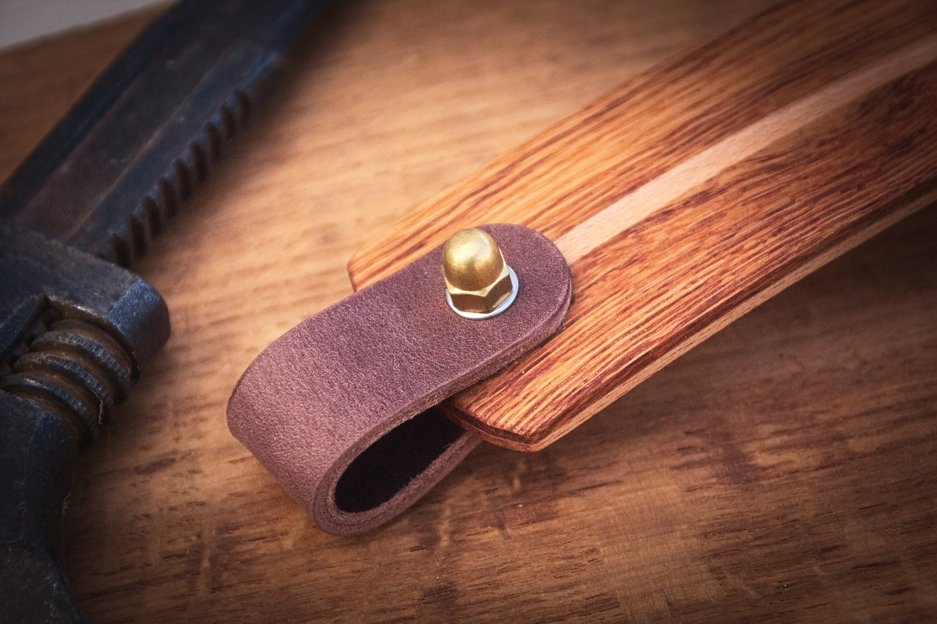 Bike Carrying Handle. Fullgrain Vegtanned Leather and Wood Etsy