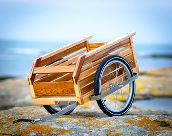 wooden bicycle trailer