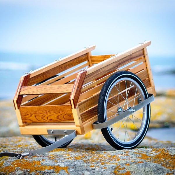 wooden bicycle trailer