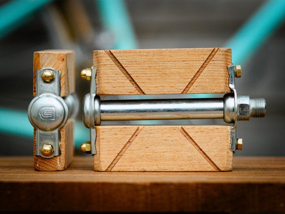 wooden bicycle pedals