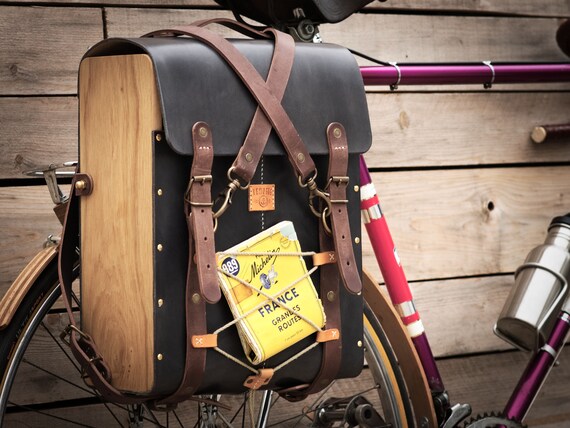 Cuir Véritable Bicyclette Selle Vélo Sac En Vintage Marron Xxl-Raw