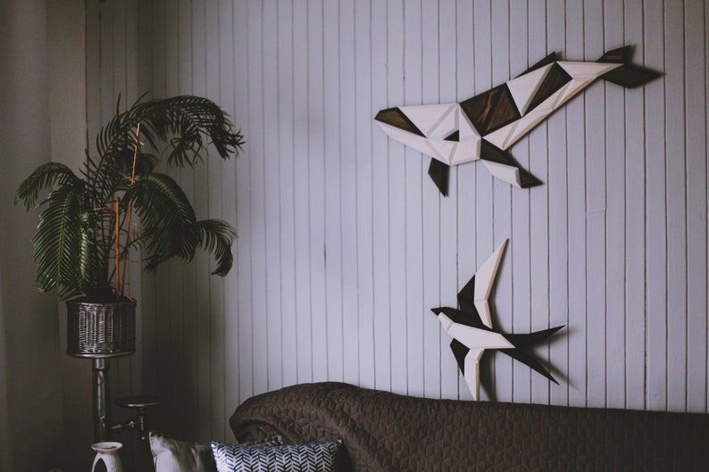 Wooden Swallow Wall Decor Etsy