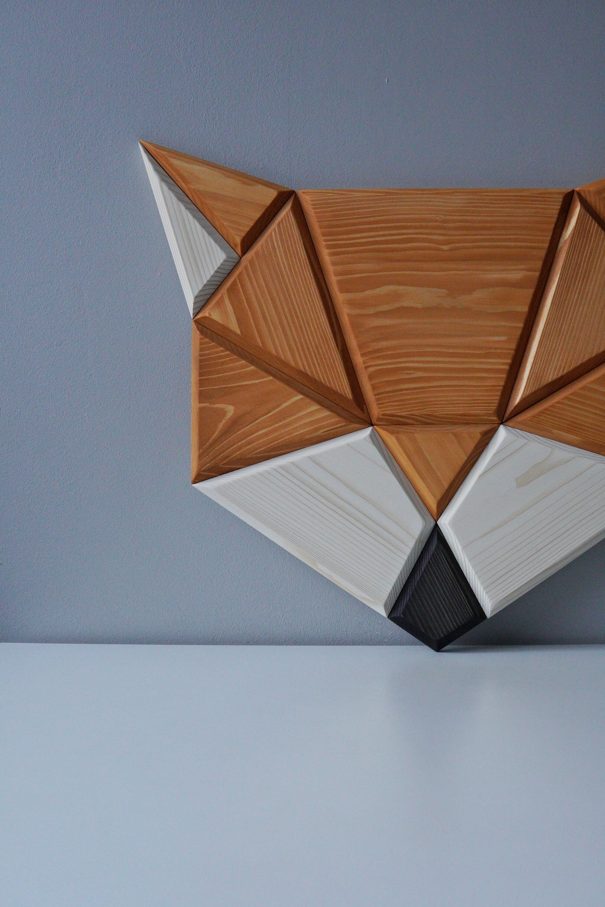 Wooden Fox Wall Decor Etsy