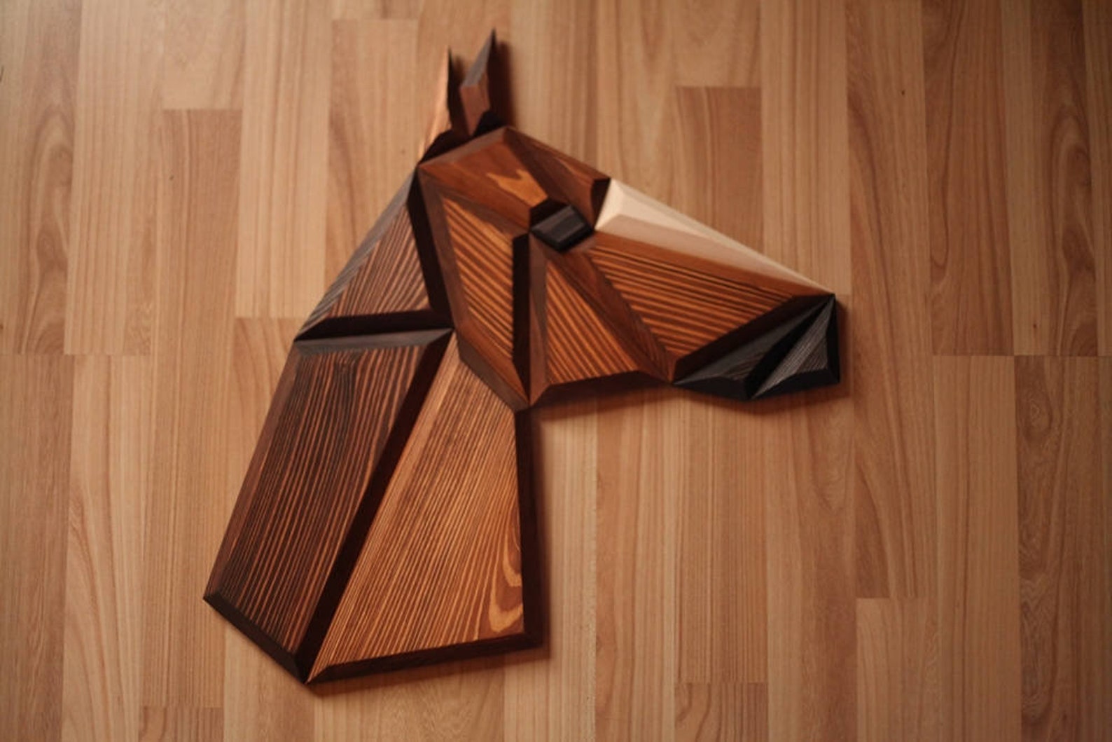 Wooden horse wall decor Etsy