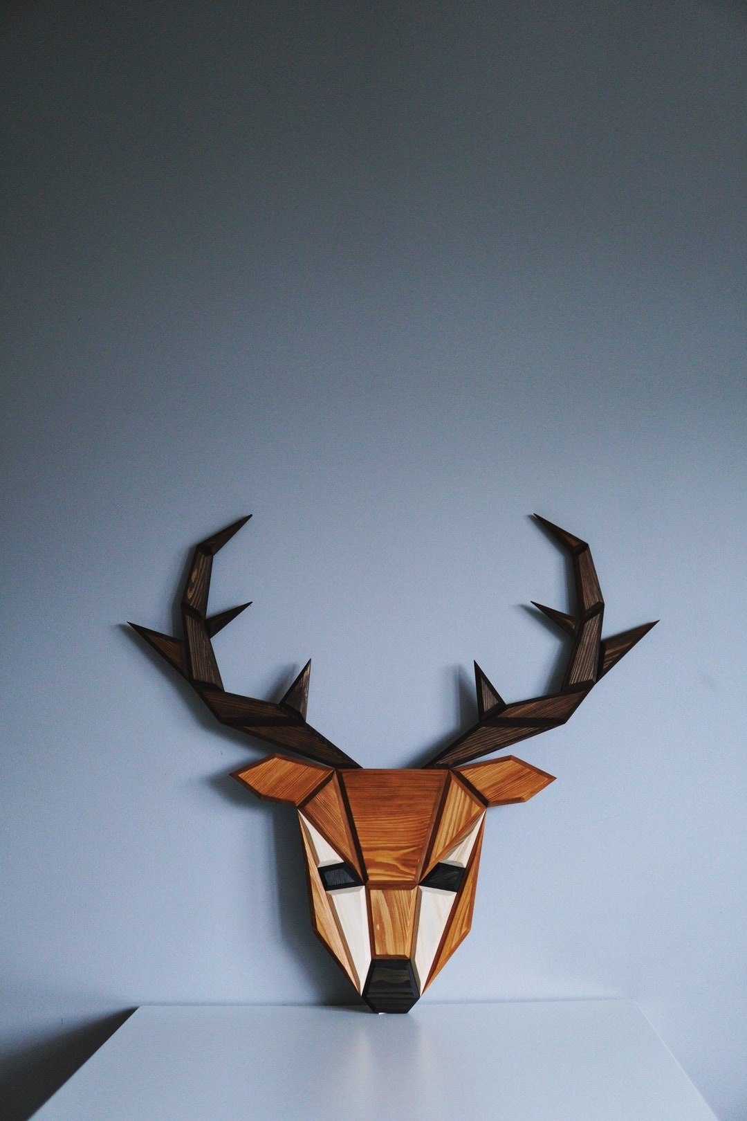 Wooden Deer Wall Decor Simple DIY Etsy