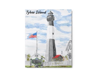 Glossy Metal Print - Tybee Island Lighthouse