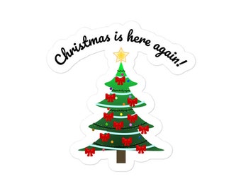 Sticker - Christmas is here again!