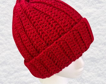 Crochet Winter Hat Twinkle Ribbed