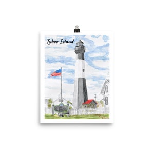 Premium Luster Photo Paper Poster - Tybee Island Lighthouse