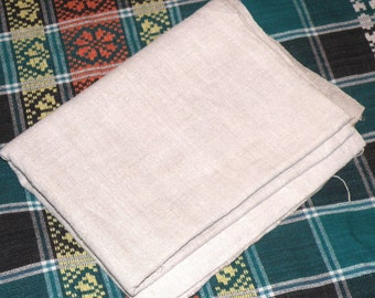 1.59 yds/20" farmhouse table linen runner, Vintage Homespun Linen Fabric, NOS Ukrainian Handwoven Organic linen,, Handwoven Linen Cloth