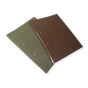 Vintage 2 A4 folders with binders, 70-s Soviet leatherette brown and gray folders