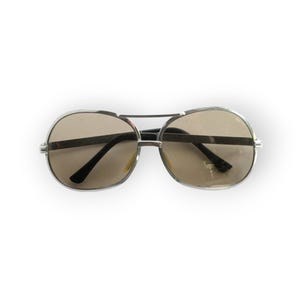 Vintage Sonnenbrille, Retro Herren Damen Sonnenbrille, Fliegerbrille, braune Glasbrille, Vintage Sommer Accessoires, Papa Geschenk