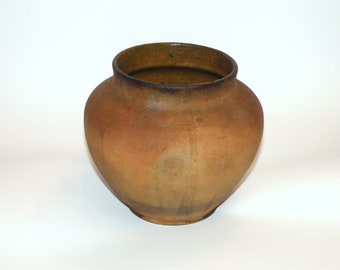 Vintage Clay Pot, Ukrainian Pottery Vessel, Primitive Ceramic Vase, Rustic Farmhouse Decor, ceramic jug, country kitchen decor