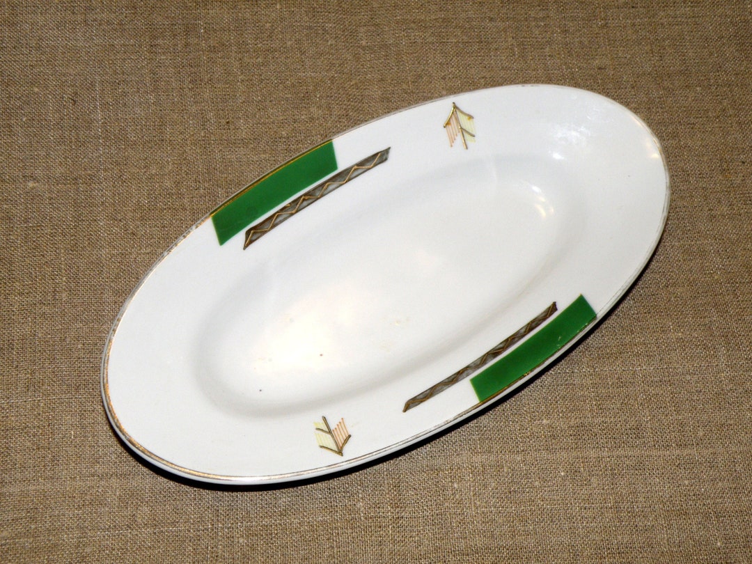 Vintage Oval Porcelain Plate Baranivka's Porcelain Fish Etsy