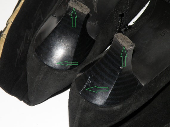 Vintage Pertti Palmroth black suede ankle boots s… - image 10