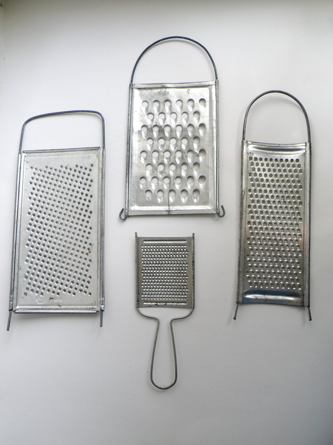 4 vintage graters Primitive hand metal food graters handheld Etsy