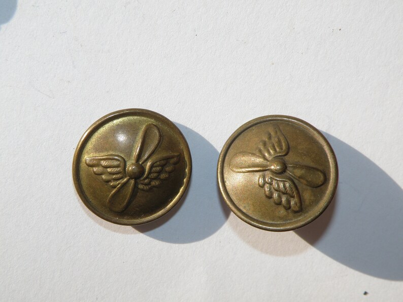 1950s aviation brass buttons Soviet set of 35 Aeroflot button Wings and propeller Military button Steampunk Mens Gift Pilots metal buttons