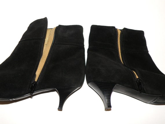 Vintage Pertti Palmroth black suede ankle boots s… - image 7