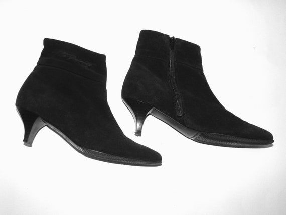Vintage Pertti Palmroth black suede ankle boots s… - image 5