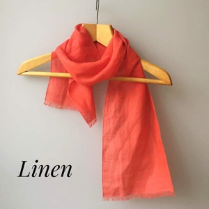 Lightweight Linen scarf Summer Natural Organic scarf