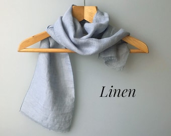 Linen scarf Lightweight Natural Linen scarf