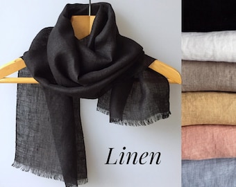 Lightweight scarf Natural linen scarf Organic Eco
