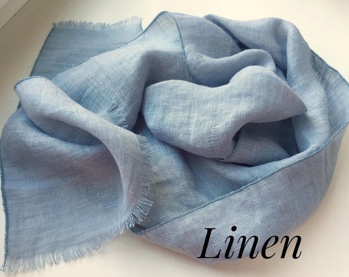 Soft Linen scarf Women Small linen scarf Lightweight scarf Natural Organic