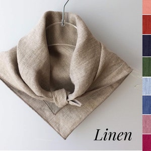 Linen bandana Head scarf Square Scarf Western Men’s bandana Linen Neckerchief Bohemian Natural Eco Head Wrap