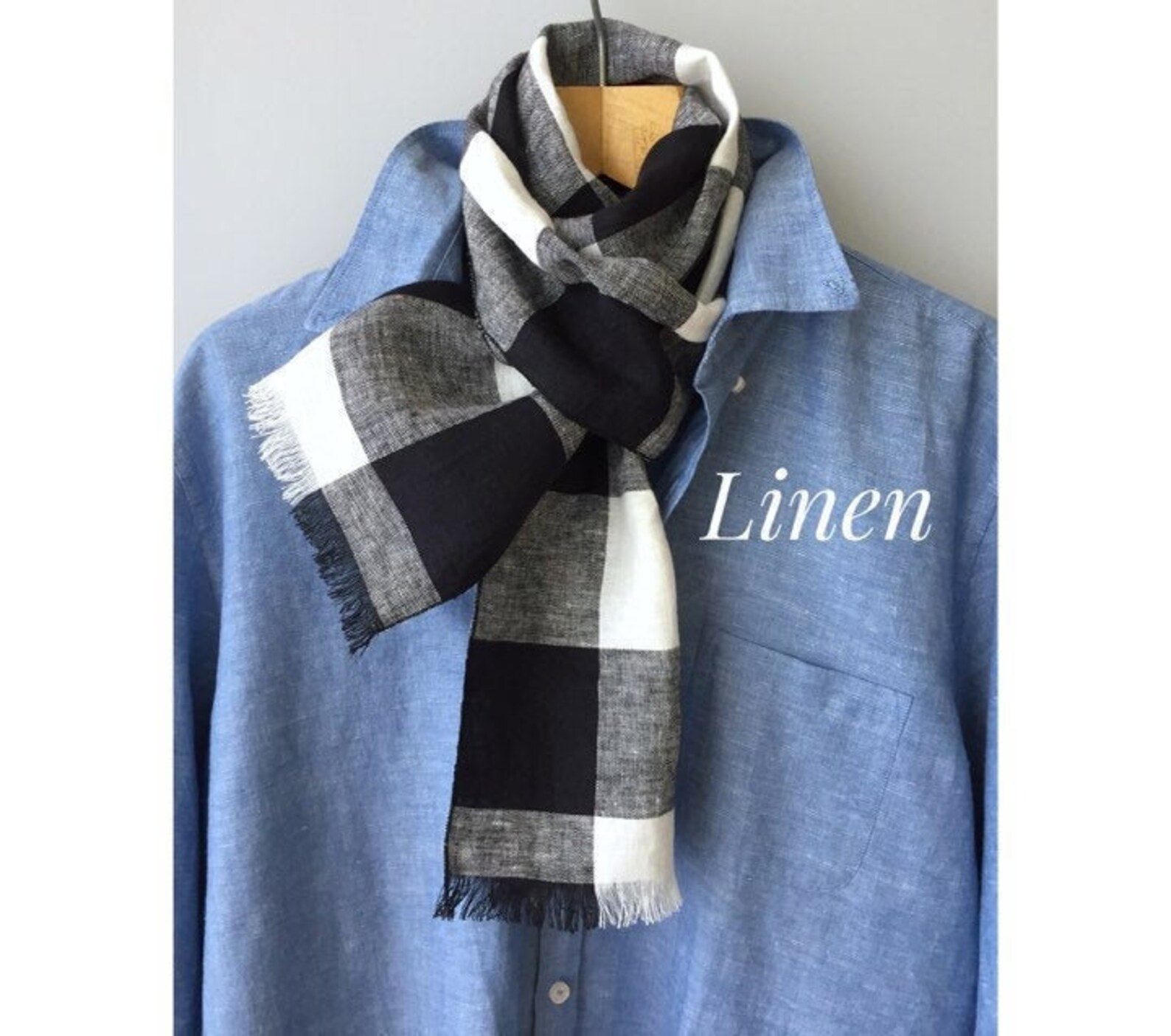 Linen neck scarf Small linen scarf Linen neck tie Etsy