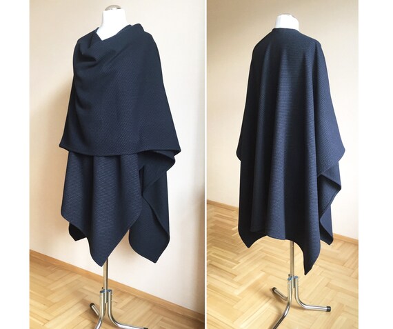 navy poncho wrap