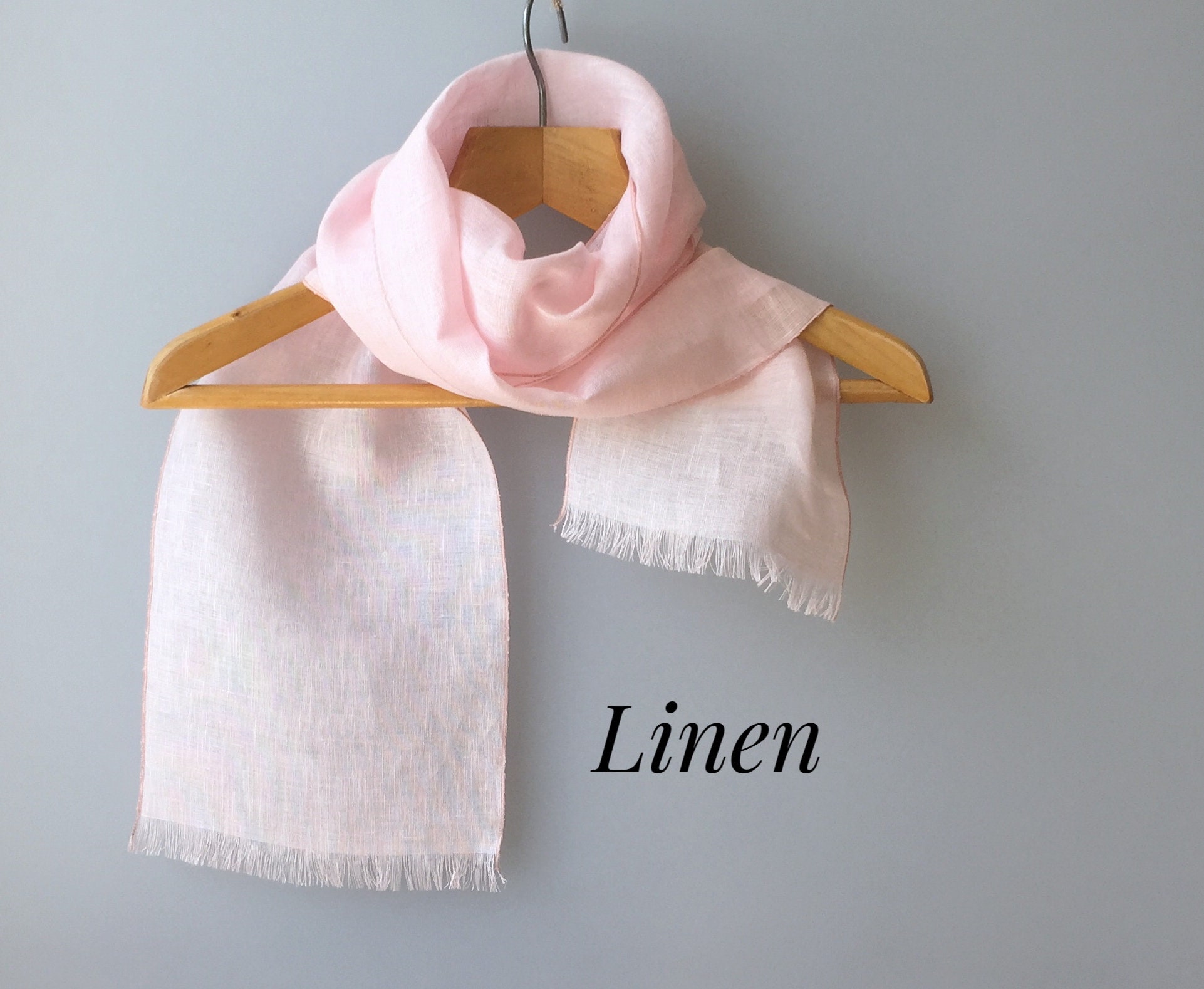 Shanlin Unisex 100% Linen Scarves For Men And Women (71"x22") (Black) At Men's Clothing Store