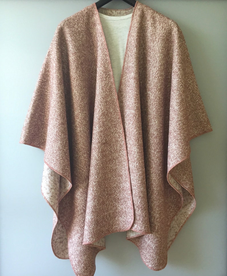 Extra Warm Coat Ruana Large Oversized Men/'s Wool Cape Wool Oversized Winter Ruana Shawl Tweed Wool Ruana