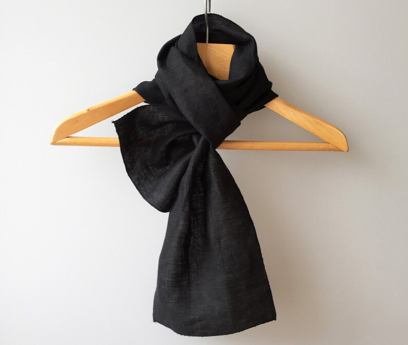 Men's Linen Neck Scarf Linen Neck Tie Small Linen Scarf Etsy Canada