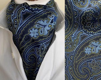 Jacquard paisley-ascot-stropdas voor heren, elegante herenstropdas