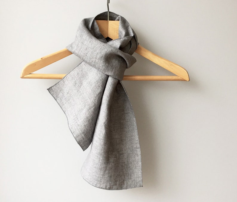 Linen scarf 55x 8 Men's Linen Neck Scarf 140x20cm Etsy