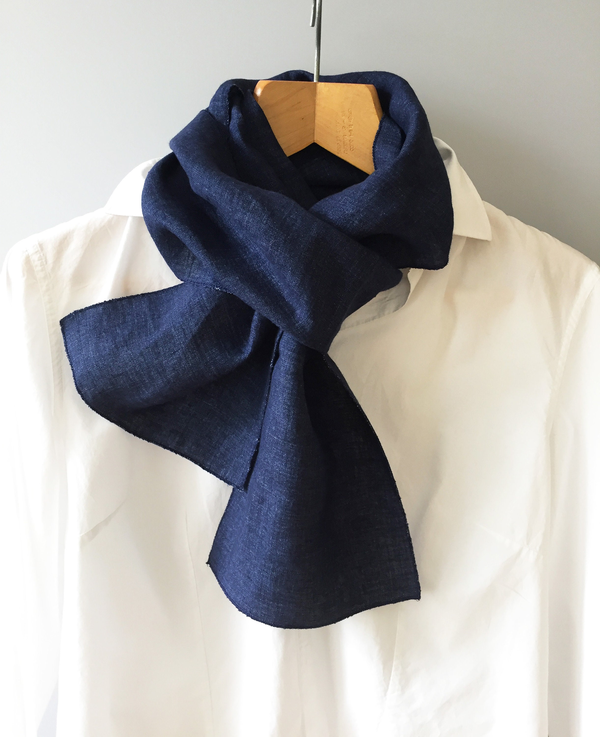 Men's Linen Neck Scarf Linen Neck Tie Small Linen Scarf Etsy Canada