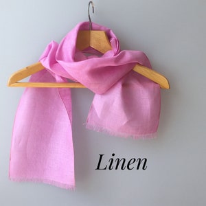 LINEN scarf Lightweight Linen shawl Summer scarf Eco Linen shawl Blue linen shawl White linen scarf Organic Eco