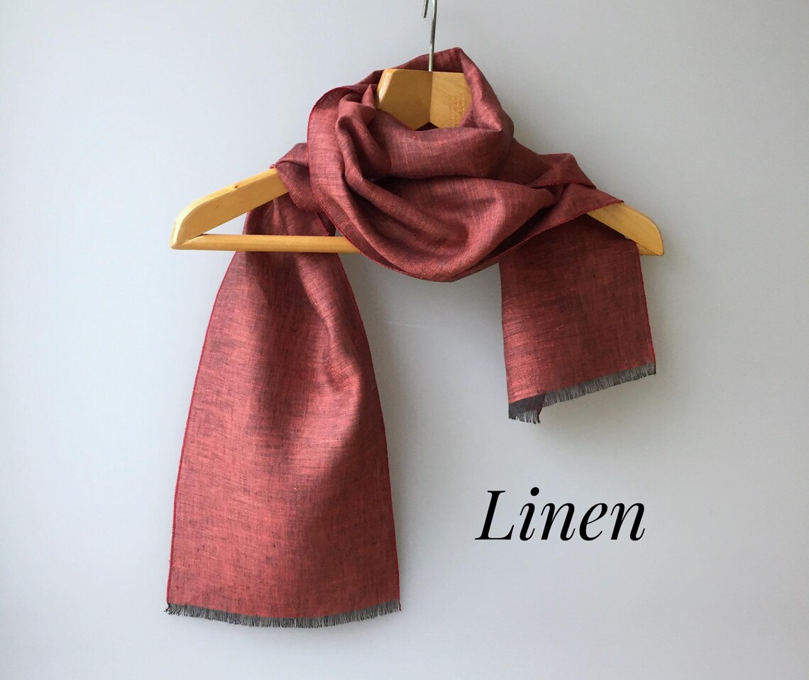 Linen Scarf Men's Neck Scarf Small Linen Scarf for Men Etsy Canada