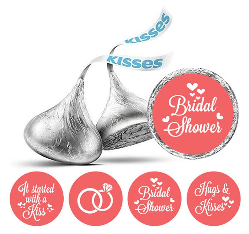 Candy Favor Bridal Shower Theme Stickers Hershey S Kisses Chocolate Labels Round Label Wrapper Sticker Party Gifts Pds Ks63