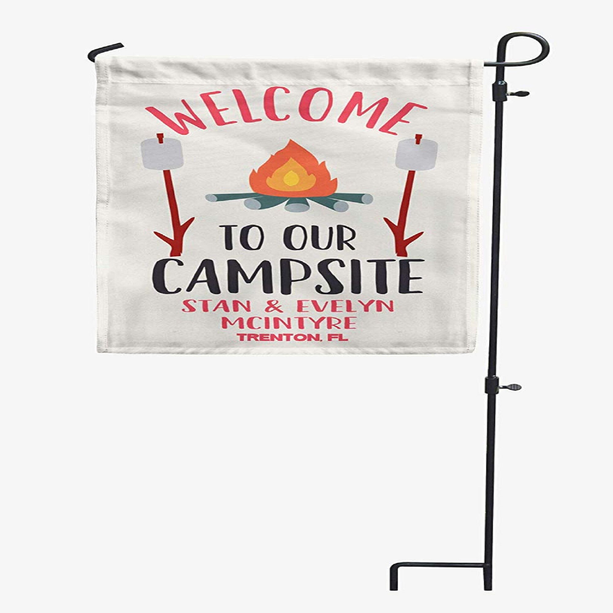 Welcome to Our Campsite Print Flags Personalized Camping | Etsy