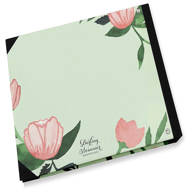 Green Floral /& Leaves guest book Anniversary Party Guest Book PDSPGB-41A Bride and Groom wedding guestbook Hardbound Cover Printed