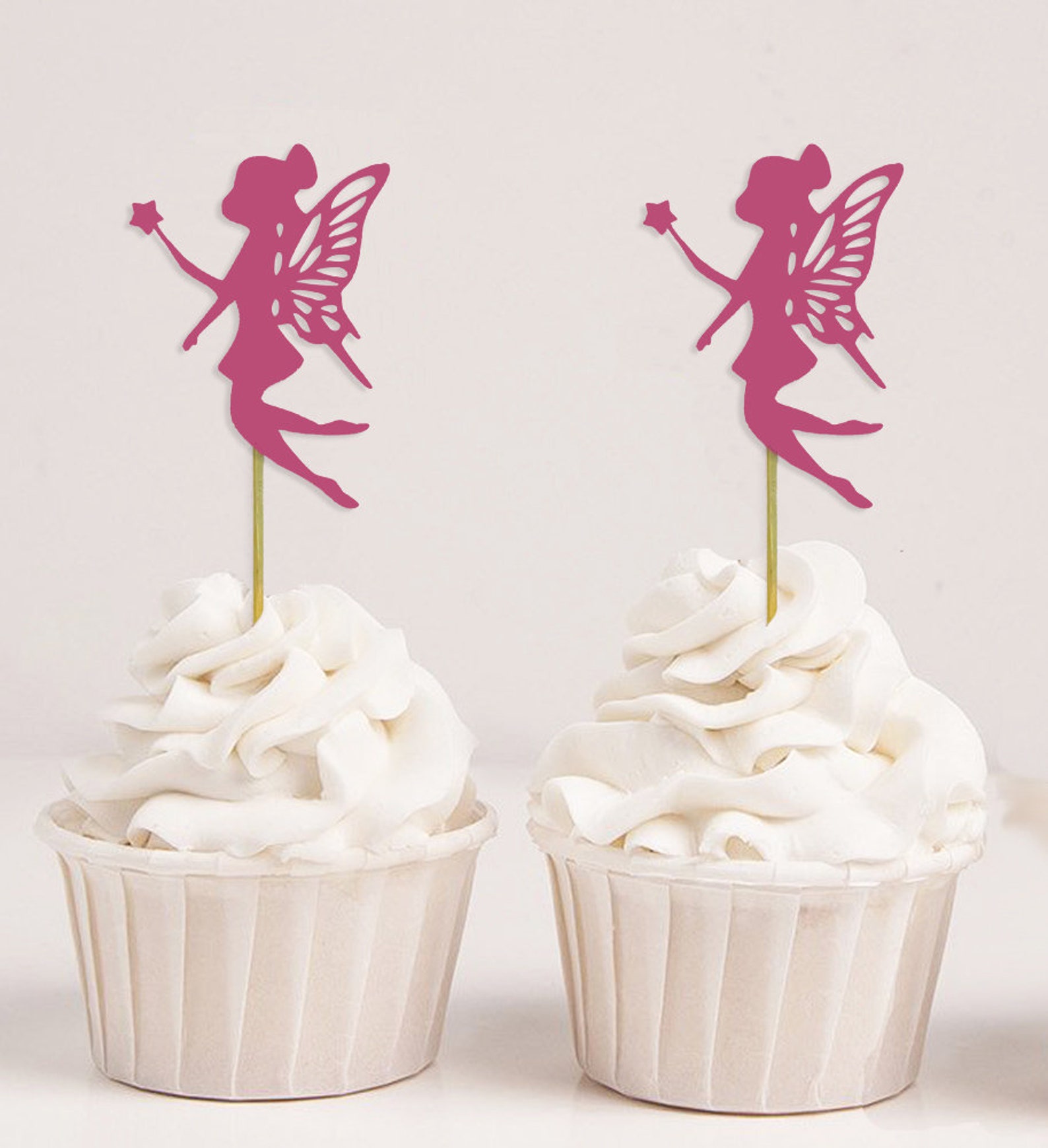 Angel Cupcake Toppers Its a Girl Baby Shower Cupcake Topper Etsy