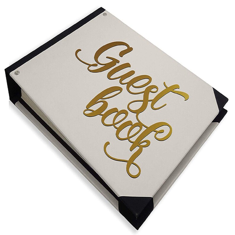 Personalized Bride And Groom Guestbook Printable Wedding Guest Book Registry Scrapbook Beige Text Printed Wedding Guestbook PDSPGB-8A