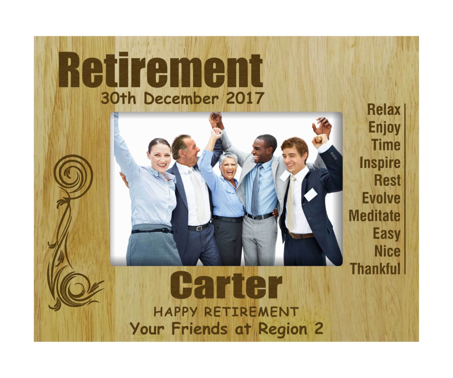 Personalized Retirement Frames Wood Employee Gift Frame Etsy