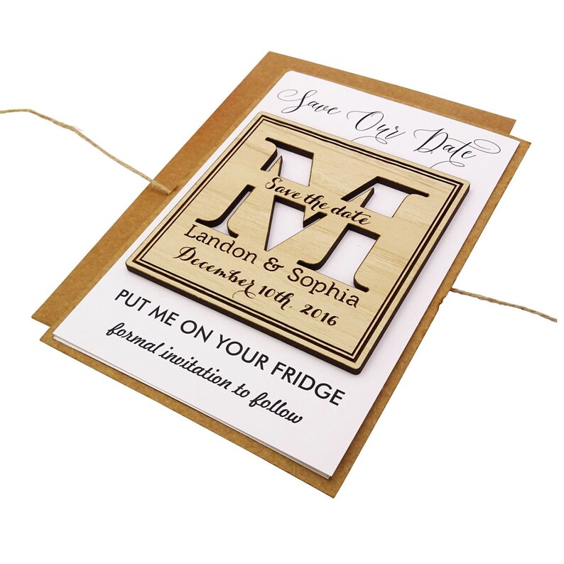 20 Wooden Save the date Magnet Rustic Save the Date Magnet Wood Custom Engraved Magnets Rustic Save The Dates Personalized Magnets MG19